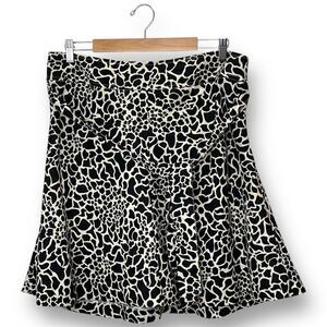 Women's Brown Giraffe Print A-Line Knee Length Skirt Sz 10 Autumn Breathable